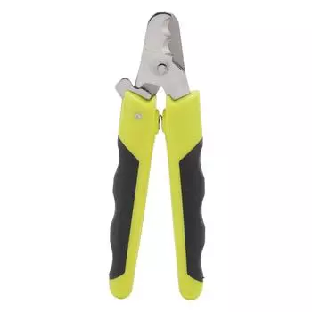 Щипчики для ногтей домашних животных с двойными круглыми отверстиями, лезвия из нержавеющей стали, эргономичный триммер для когтей домашних животных для кошек зелёный