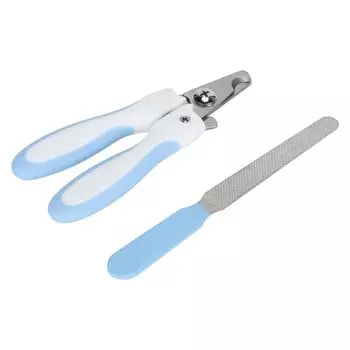 Щипчики для ногтей домашних животных с набором пилок из нержавеющей стали для стрижки и ухода за собачьими когтями с пилкой