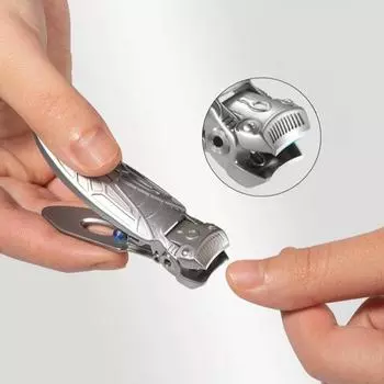 Щипчики для ногтей «Золотая цикада» из нержавеющей стали, креативные, маленькие, с высоким внешним видом, с большим отверстием, с защитой от брызг, набор толстых щипчиков для ногтей серебряный