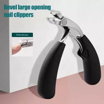 Щипчики для толстых ногтей, прочные щипчики для ногтей на ногах с контейнером для сбора, широкие широкие губки A