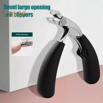 Щипчики для толстых ногтей, прочные щипчики для ногтей на ногах с контейнером для сбора, широко открывающиеся щипчики для ногтей для пожилых людей A