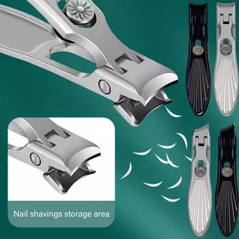 Щипчики для толстых ногтей с длинной ручкой, большой и широкий открывающийся резак, предотвращающий разбрызгивание, щипчики для ногтей, триммер 1