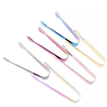 Щипцы 11 см из нержавеющей стали, зажим для хлеба, еды, льда, щипцы для льда, кухонный инструмент серебряный