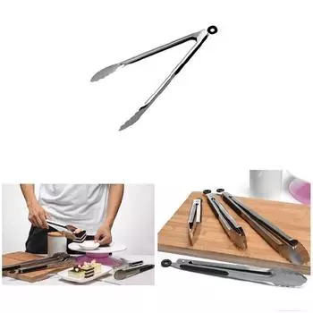 Щипцы 9/12/14/16 дюймов из нержавеющей стали для гриля, барбекю, кухонные принадлежности с зажимом
