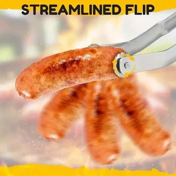 Щипцы для барбекю из нержавеющей стали, 1 шт. — многофункциональный инструмент для гриля и приготовления хот-догов, стейков и сосисок | Гаджет для безопасной кухни