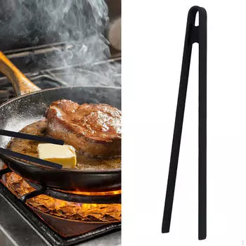 Щипцы для барбекю из нержавеющей стали для приготовления пищи на открытом воздухе чёрный