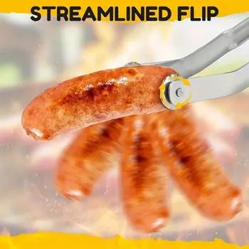 Щипцы для барбекю из нержавеющей стали — многофункциональный инструмент для гриля и приготовления хот-догов, стейков и сосисок | Гаджет для безопасной кухни