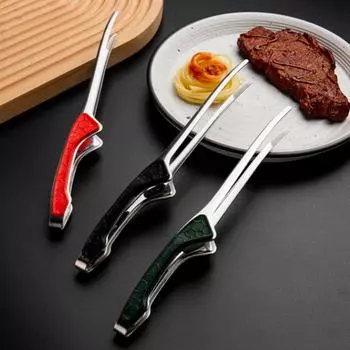 Щипцы для барбекю из нержавеющей стали, самостоящие щипцы для гриля, нескользящие кухонные принадлежности, щипцы для сервировки еды, щипцы для салата, кухонные принадлежности зелёный
