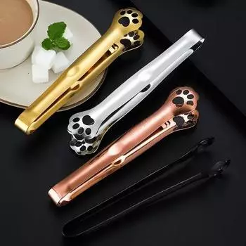 Щипцы для барбекю, нескользящие зажимы для приготовления пищи, щипцы для льда из нержавеющей стали, форма кошачьих когтей для салата, зажим для стейка, щипцы для хлеба, кухонные гаджеты