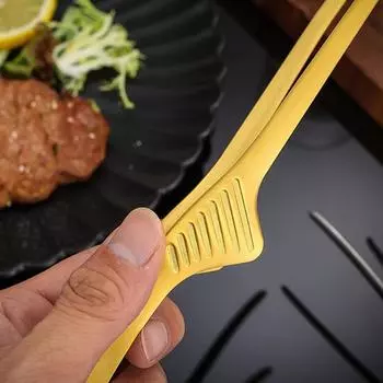 Щипцы для барбекю Зажимы для барбекю Зажимы для еды из нержавеющей стали Кухонные принадлежности серебряный