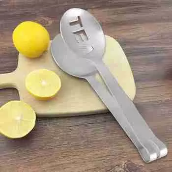 Щипцы для чайных пакетиков из нержавеющей стали Круглые щипцы для чайных пакетиков из нержавеющей стали Выжималка для чайных пакетиков Ручка для трав Кухонный инструмент Щипцы для чайных пакетиков