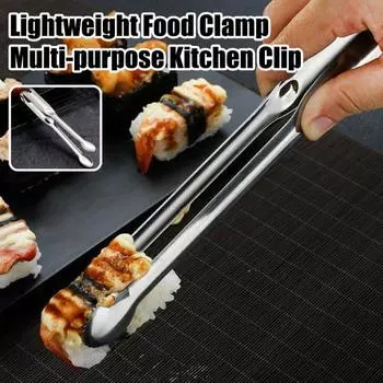Щипцы для еды из нержавеющей стали 304, термостойкие, с длинной ручкой, многофункциональные, стейк, мясо, барбекю, шведский стол, зажим для сервировки хлеба, зажим, кухонные принадлежности L
