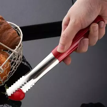 Щипцы для еды из нержавеющей стали для шведского стола, щипцы для сервировки, зажим для льда, зажим для полотенец, зажим для хлеба, зажим для фруктов, зажим для мяса на гриле для домашнего ресторана чёрный