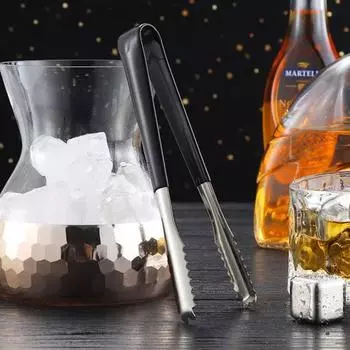 Щипцы для еды из нержавеющей стали для шведского стола, щипцы для сервировки, зажим для льда, зажим для полотенец, зажим для хлеба, зажим для фруктов, зажим для мяса на гриле для домашнего ресторана чёрный