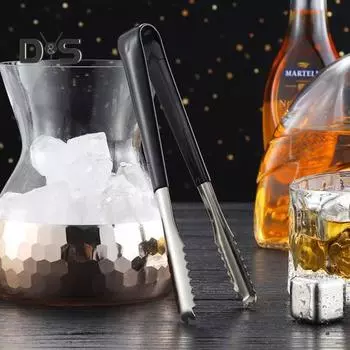 Щипцы для еды из нержавеющей стали для шведского стола, щипцы для сервировки, зажим для льда, зажим для полотенец, зажим для хлеба, зажим для фруктов, зажим для мяса на гриле для домашнего ресторана чёрный