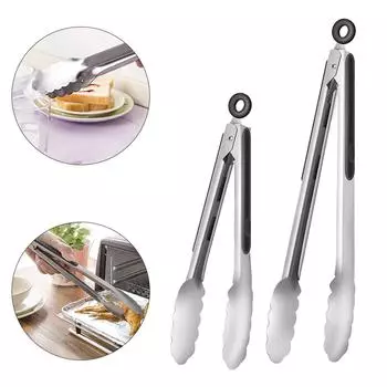Щипцы для еды из нержавеющей стали Kitchen Essential 9 и 12 дюймов 9 inches