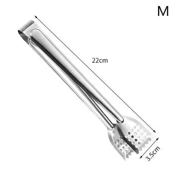 Щипцы для еды из нержавеющей стали, кухонная утварь, кухонный инструмент для шведского стола, антитермический зажим для хлеба, зажим для выпечки, десертов, салатов, барбекю M