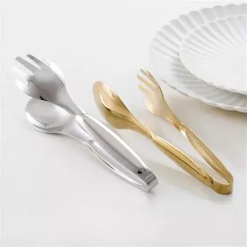 Щипцы для еды из нержавеющей стали, кухонная утварь, инструменты для приготовления пищи для шведского стола, зажимы для барбекю, зажим для щипцов для хлеба, стейка KHILIL2423I серебряный