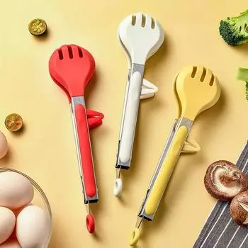 Щипцы для еды из нержавеющей стали, кухонные щипцы, силиконовый нескользящий зажим для приготовления пищи, зажим для барбекю, салатов, гриля, кухонные принадлежности