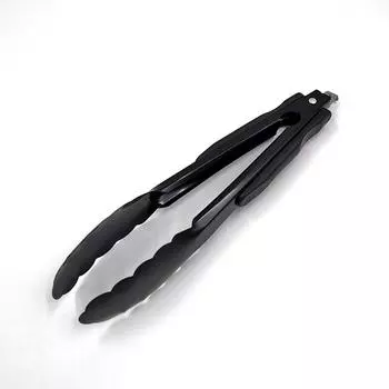 Щипцы для еды из нержавеющей стали, кухонные принадлежности для барбекю, щипцы для еды, щипцы для выпечки на гриле, щипцы для хлеба, щипцы для стейков, черные щипцы