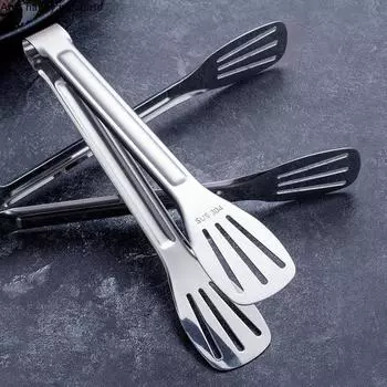 Щипцы для еды из нержавеющей стали Кухонные принадлежности Зажим для барбекю Зажим для стейков Зажим для хлеба Кухонные гаджеты Инструмент для барбекю Принадлежности для приготовления пищи