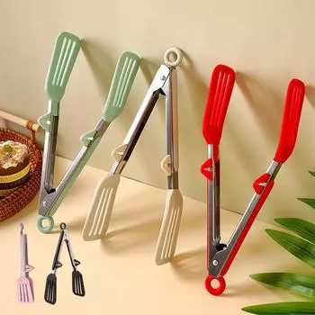 Щипцы для еды из нержавеющей стали, кухонные щипцы, силиконовый нескользящий зажим для приготовления пищи, зажим для барбекю, салата, гриля, кухонных принадлежностей 9 красный