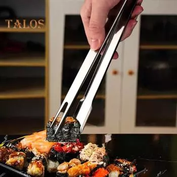 Щипцы для еды из нержавеющей стали, термостойкие многофункциональные щипцы в японском стиле для приготовления пищи, щипцы для гриля, стейк, жареная рыба, зажим для барбекю