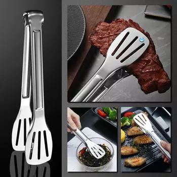 Щипцы для еды, набор щипцов для шведского стола, сервировочные щипцы из нержавеющей стали, антипригарные кухонные щипцы, переносные щипцы, кухонные принадлежности для резки хлеба One Size