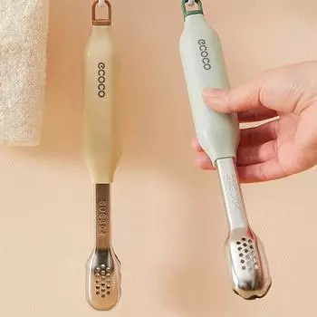 Щипцы для еды с защитой от ожогов, нескользящий зажим для хлеба, инструмент для барбекю, щипцы для гриля для кемпинга жёлтый