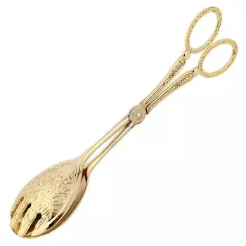 Щипцы для хлеба Зажимы для овощей Зажимы для торта Зажимы для шведского стола Щипцы для барбекю(Золотая круглая голова)