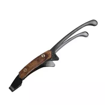 Щипцы для кемпинга из нержавеющей стали 304, термостойкие щипцы для гриля и барбекю с деревянной ручкой, зажим для еды, нескользящий, для сервировки/приготовления пищи/выпечки/барбекю