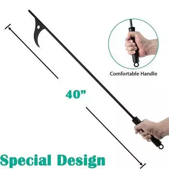 Щипцы для костра, каминные принадлежности, очаги для костра и дровяные печи, 1 шт., 350 г, 51*12*2 см, черные, красивые, элегантные CHINA