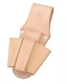 Щипцы для кожи KOZUCHI Nume, держатель для 2 отверток, двойной тисненый держатель, ярусы, в комплекте, прошитый, SP-05 бежевый