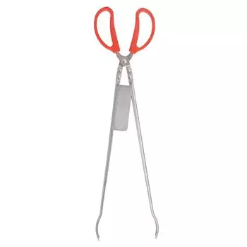 Щипцы для крабов из нержавеющей стали с пластиковыми ручками, длина 51 см, дизайн с прорезью, утолщенный, термостойкий