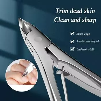 Щипцы для кутикулы ногтей, маникюрные ножницы, пинцет из нержавеющей стали, машинка для стрижки омертвевшей кожи, ножницы, толкатель, инструмент, триммер красный