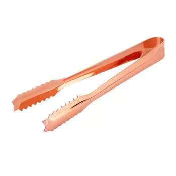 Щипцы для льда из нержавеющей стали с зубчатым кончиком для домашнего использования в баре, ресторане, вечеринке, медь