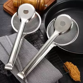 Щипцы для мелкоячеистого сита из нержавеющей стали, шумовка для жарки масла, зажим для мяса, стейка, зажим для еды, кухонные принадлежности для приготовления пищи