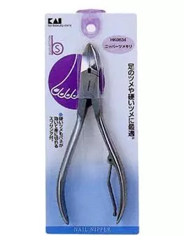 Щипцы для ногтей KAI Nippers с пружиной и футляром, сделано в Японии, ножка HK0634