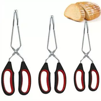 Щипцы для ножниц для барбекю Щипцы для гриля Щипцы для ножниц с длинной ручкой Зажим для салата и угля Зажим для мяса Щипцы для барбекю Кухня