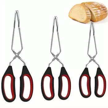 Щипцы для ножниц для барбекю Щипцы для гриля Щипцы для ножниц с длинной ручкой Зажим для салата и угля Зажим для мяса Щипцы для барбекю Кухня