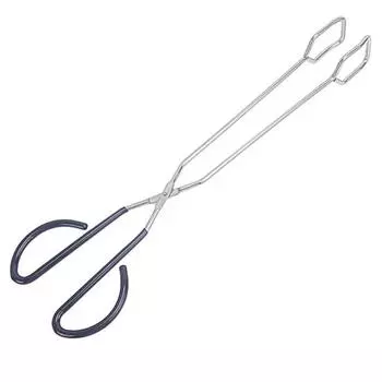 Щипцы для ножниц для еды, нержавеющая сталь, нескользящая длинная ручка, защита от ожогов, многофункциональный стейк, хлеб, карбон, зажим для сервировки, зажим для гриля, кухонные принадлежности для барбекю L