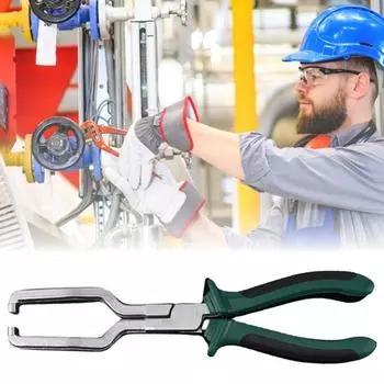 Щипцы для разъединения электрических разъемов автомобиля Длинные плоскогубцы для снятия свечей зажигания с нескользящей ручкой Универсальные автоматические плоскогубцы для подачи топлива зелёный