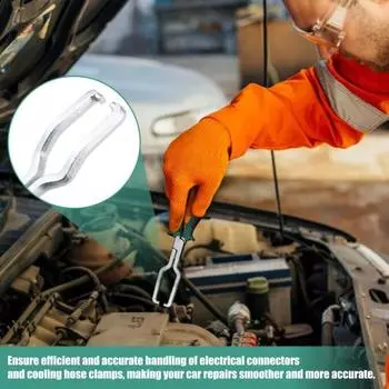 Щипцы для разъединения автомобильных электрических разъемов. Длинные щипцы для снятия свечей зажигания с нескользящей ручкой. Универсальные плоскогубцы для автомобильных топливопроводов. зелёный