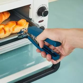 Щипцы для выпечки Теплоизоляция Простота в использовании Удобная ручка Антикоррозийные Многоцелевые Нержавеющая сталь Не ожоги Подвижная нагревательная пластина из духовки Зажим для посуды A розовый