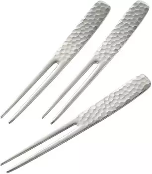 Щипцы для закусок Yoshikawa Pick из нержавеющей стали, 3 предмета, сделано в Японии, Izakaya GOODS YJ3252, серебристый, общая длина 9 x ширина 1 см