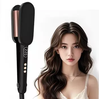 Щипцы для завивки 32 мм Щипцы для завивки волос Просто сожмите щипцы для завивки волос в вафельницу с регулировкой температуры Предотвращение ожогов Подача отрицательных ионов Щипцы для завивки волос для начинающих