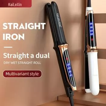 Щипцы для завивки и выпрямления волос двойного назначения — безопасны для волос и челки 808 straight and curly dual-purpose чёрный