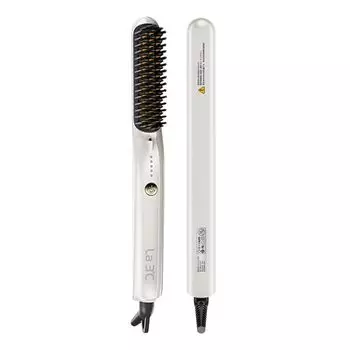 Щипцы для завивки Lamid La Straight Iron Heat Brush 270 г, 10 секунд, быстрое вращение, 5 температур, 20 миллионов отрицательных ионов, бежевый, 3, 2 направления, легкий,