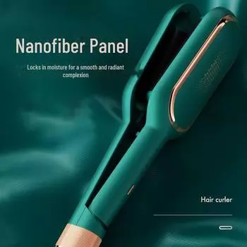 Щипцы для завивки яиц двойного назначения: Автоматический ионизатор для волос, подходит для сухих и влажных волос, выпрямляет и завивает без повреждения, придает объем вишневый розовый