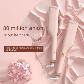 Щипцы для завивки яиц: Стайлер для завивки волос Water Ripple Wave & Corn Perm для крупных локонов White egg roll розовый